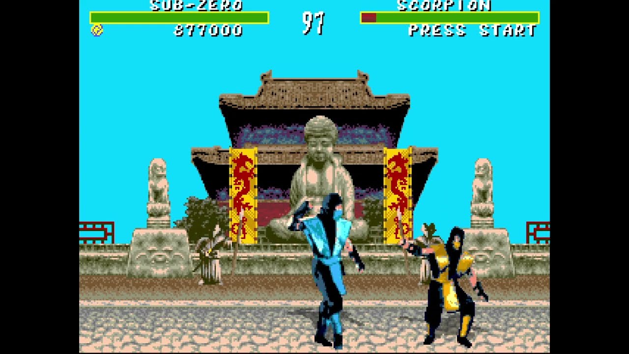 Mortal Kombat 1 Sub Zero Tower Sega Genesis