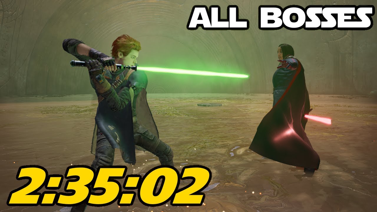 Star Wars Jedi: Fallen Order All Bosses - JGM (PS5) Speedrun in 2:35:02