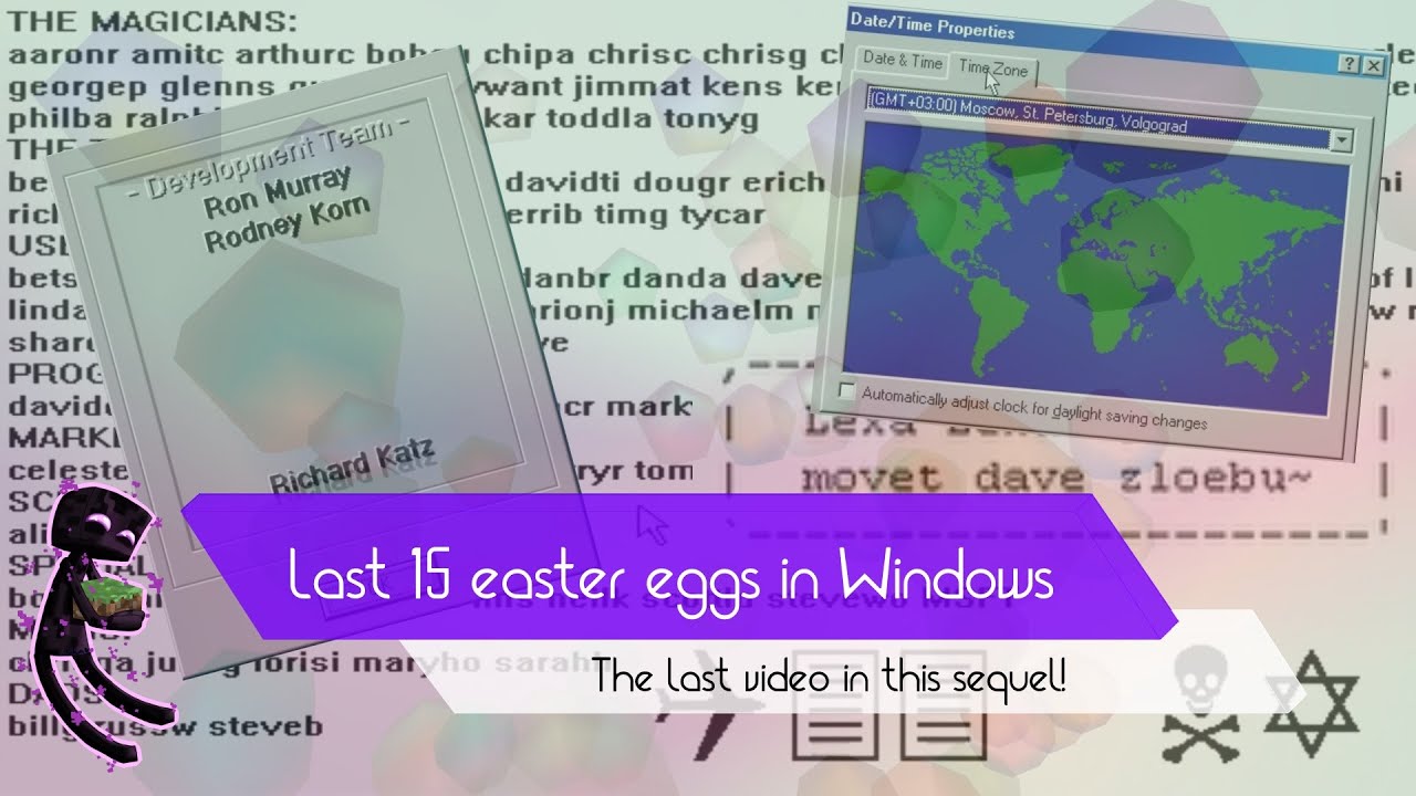 ANOTHER 15 EASTER EGGS IN WINDOWS