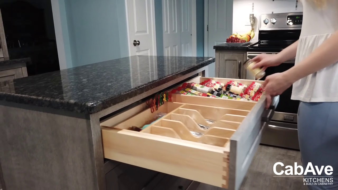 CabAve Designed Gray Stained Shiloh Kitchen