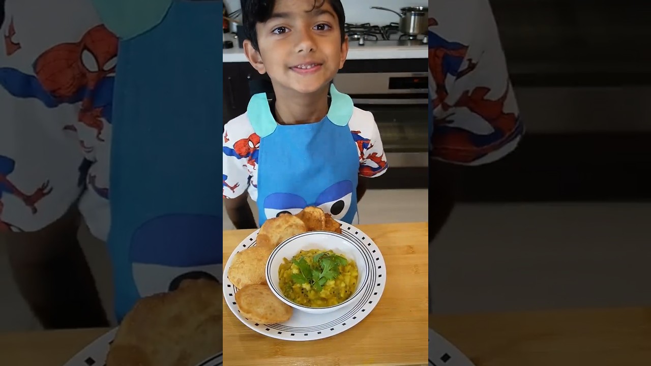 How To Make Soft Indian Puri by Kid Chef  #puri #shorts #puribhaji #recipe  #masala