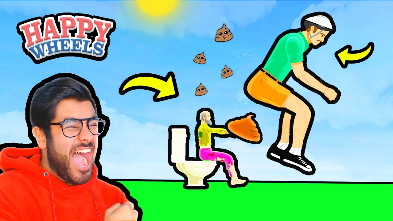 HAPPY WHEELS | 🤣 FUNNY POTTY LEVELS 🤣 [Funny/Hindi] | Hitesh KS