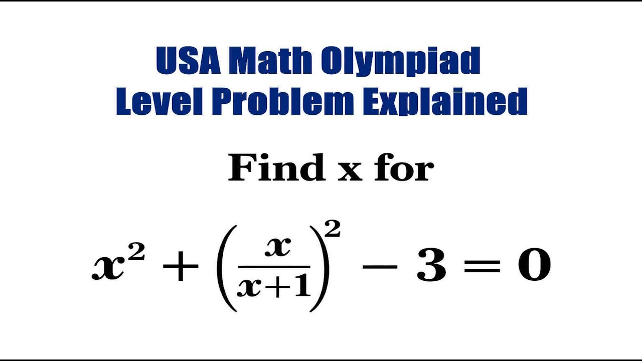 Only 1% Can Solve This | USA Math Olympiad Level Problem Explained