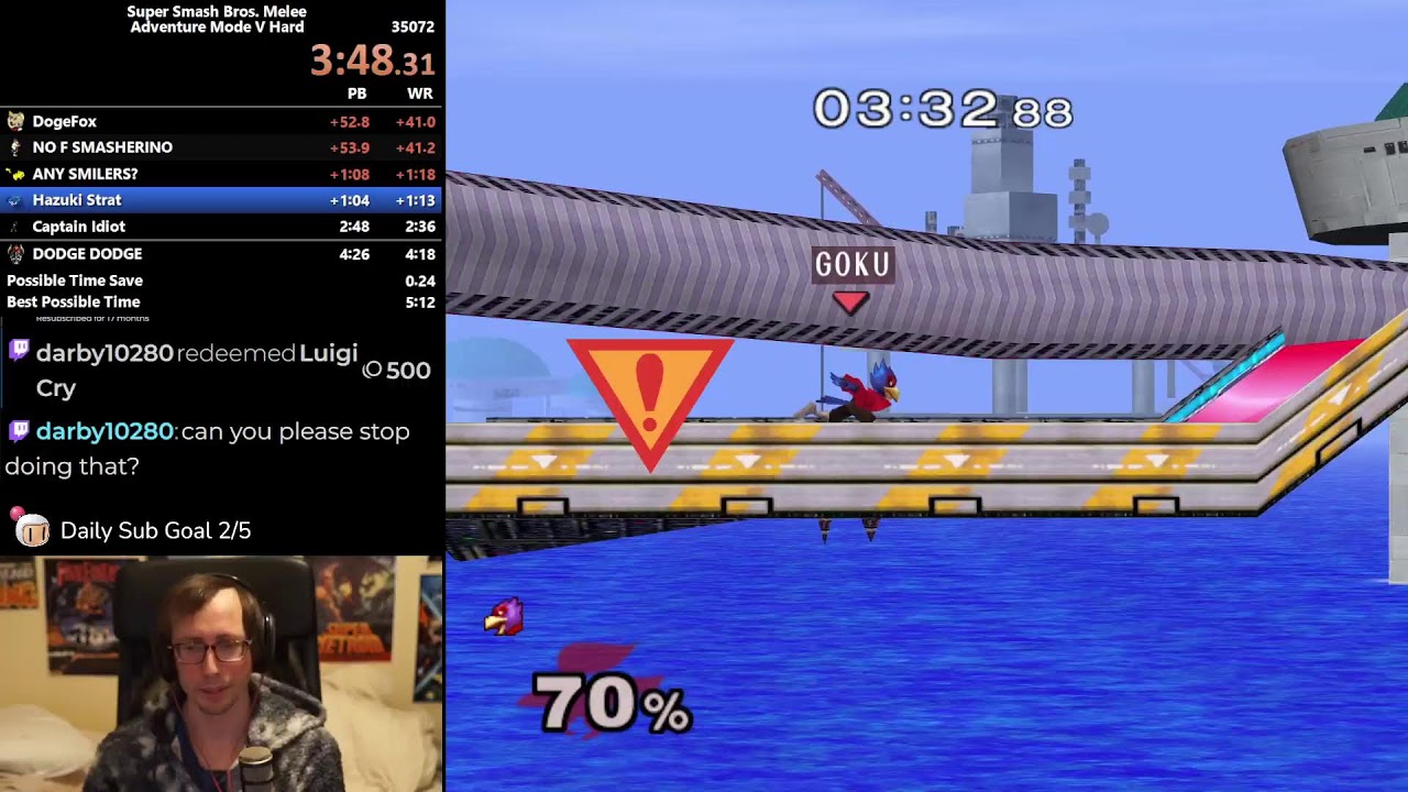 Melee Adventure Mode Speedruns (I GOT ALL EVENTS WR 21:41.38)