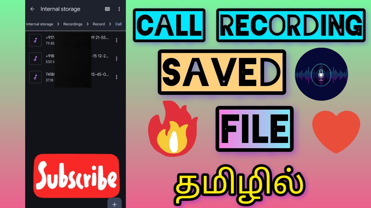 call recording save file tamil | How to Find Call recodings in Redmi | Oppo Mobiles In Tamil | TTS