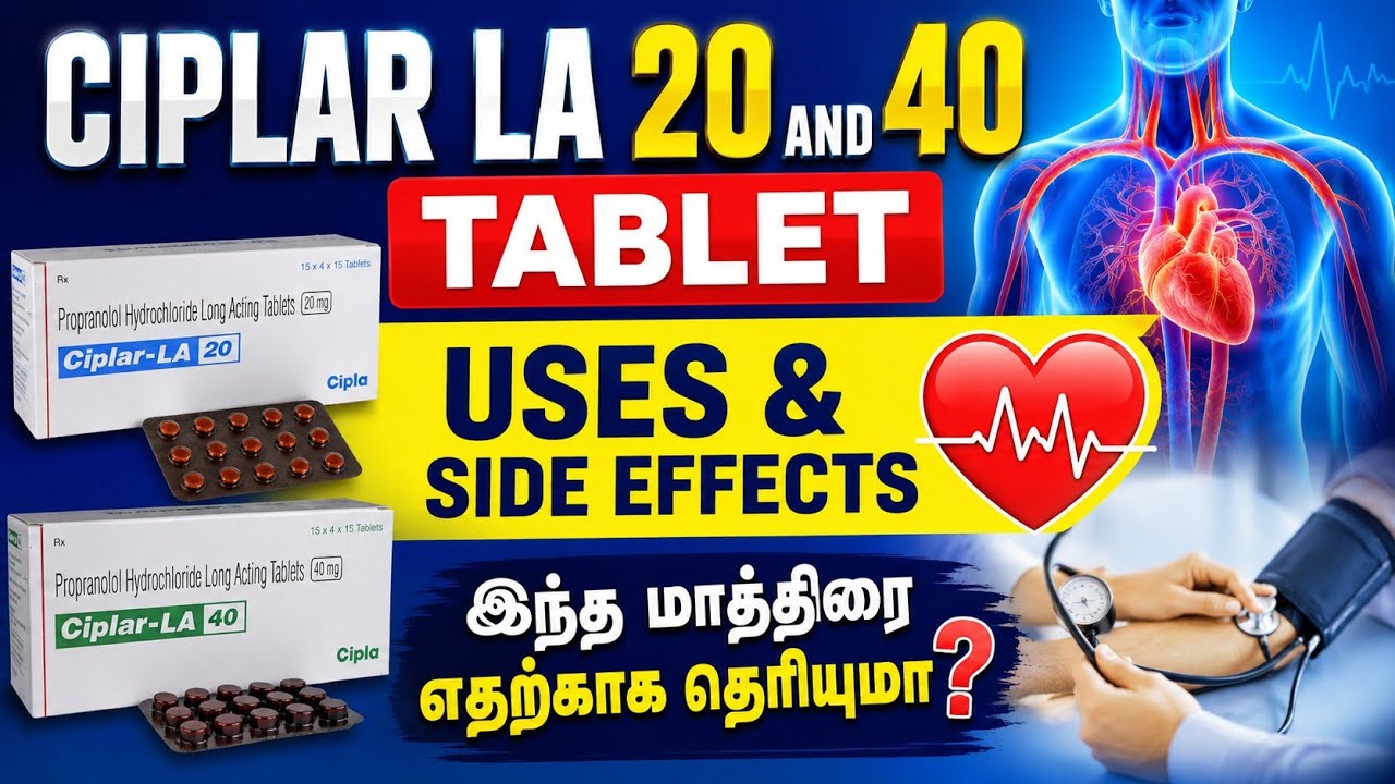 Ciplar LA 40 tablet | Ciplar LA 20 uses | Ciplar LA 40 tablet uses in tamil | Ciplar LA 20 tablet 