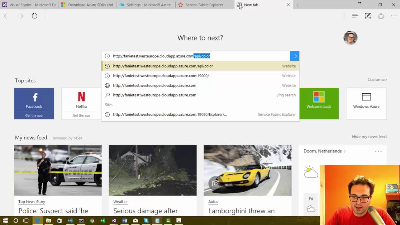 A quick demo of Azure Service Fabric with ASP.NET Core