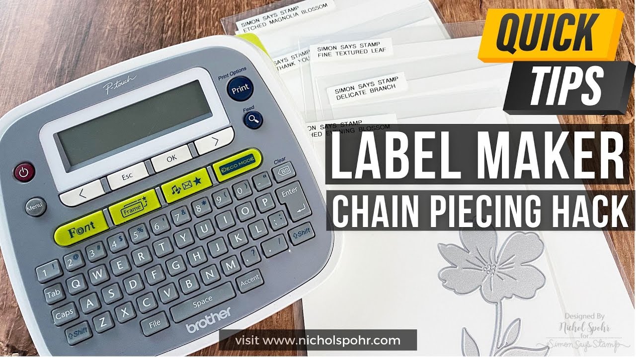 QUICK TIPS: LABEL MAKER CHAIN PIECING HACK FOR ORGANIZATION