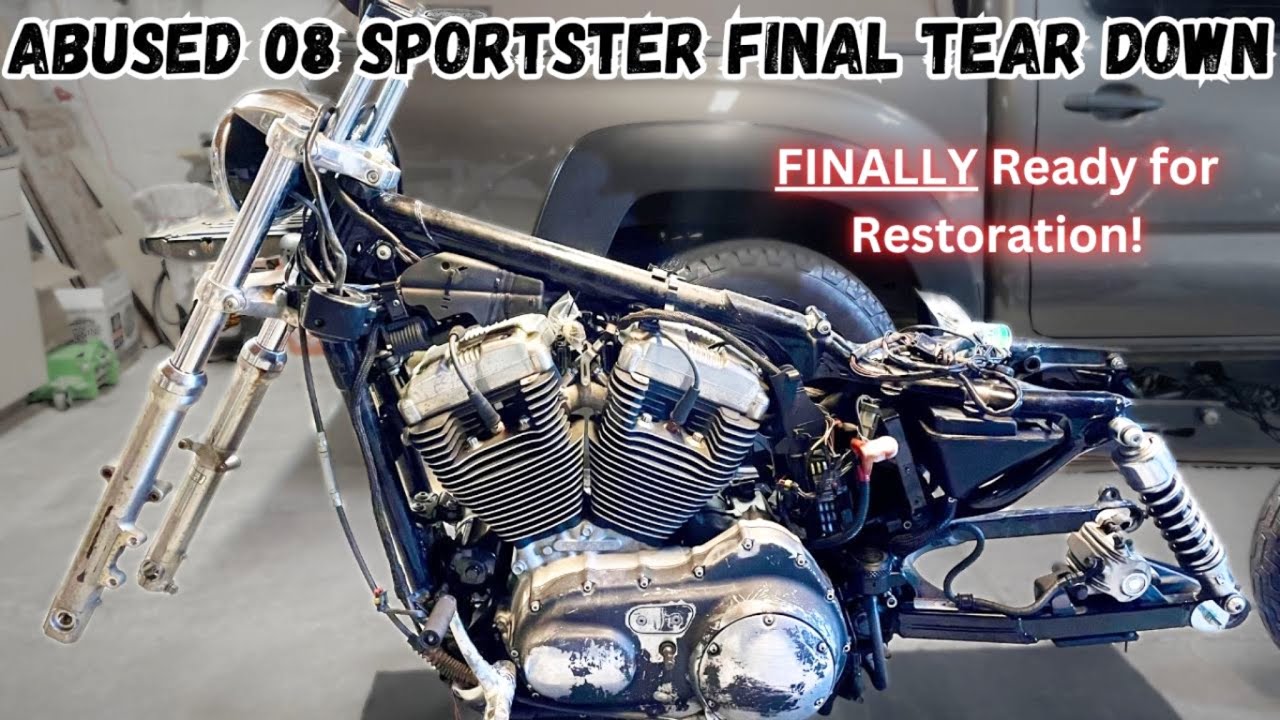 ВОССТАНОВЛЕНИЕ ПОВРЕЖДЕННОГО 2008 SPORTSTER. Часть 4. Окончательная разборка и подготовка к ВОССТ...