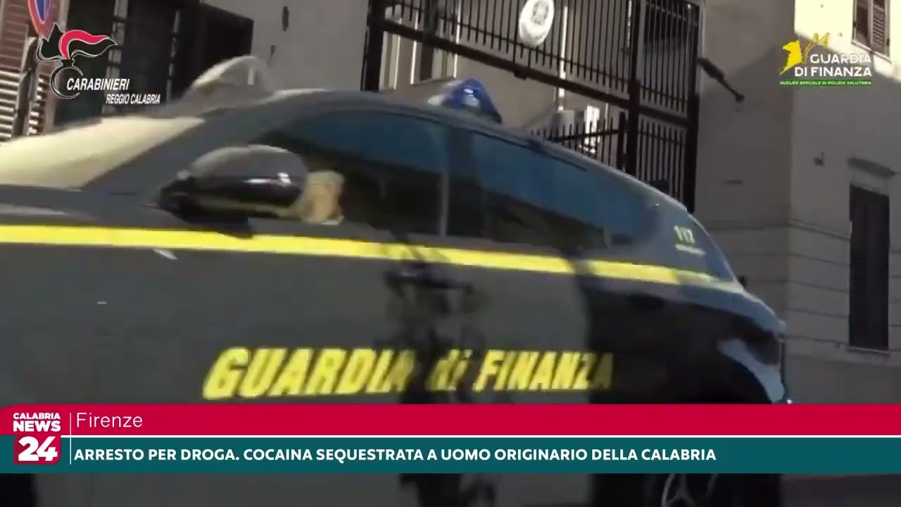Cocaina sequestrata a Calenzano arrestato uomo originario della Calabria