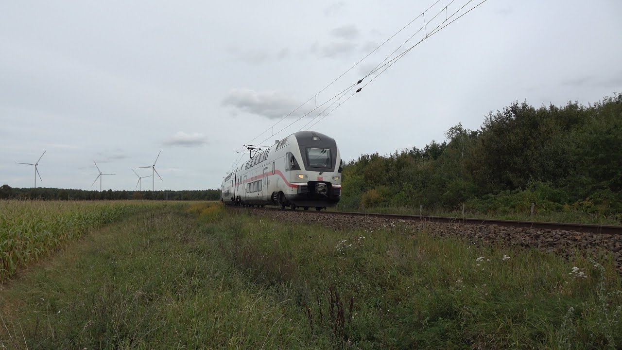 Zugverkehr in Großbeeren (Bahnhof + Verbindungskurve)