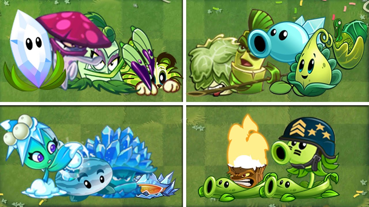 04 Team (Pokra VS Headbutter VS Ice shroom VS Mega) - Who Will Win? - PvZ2 Team Plant