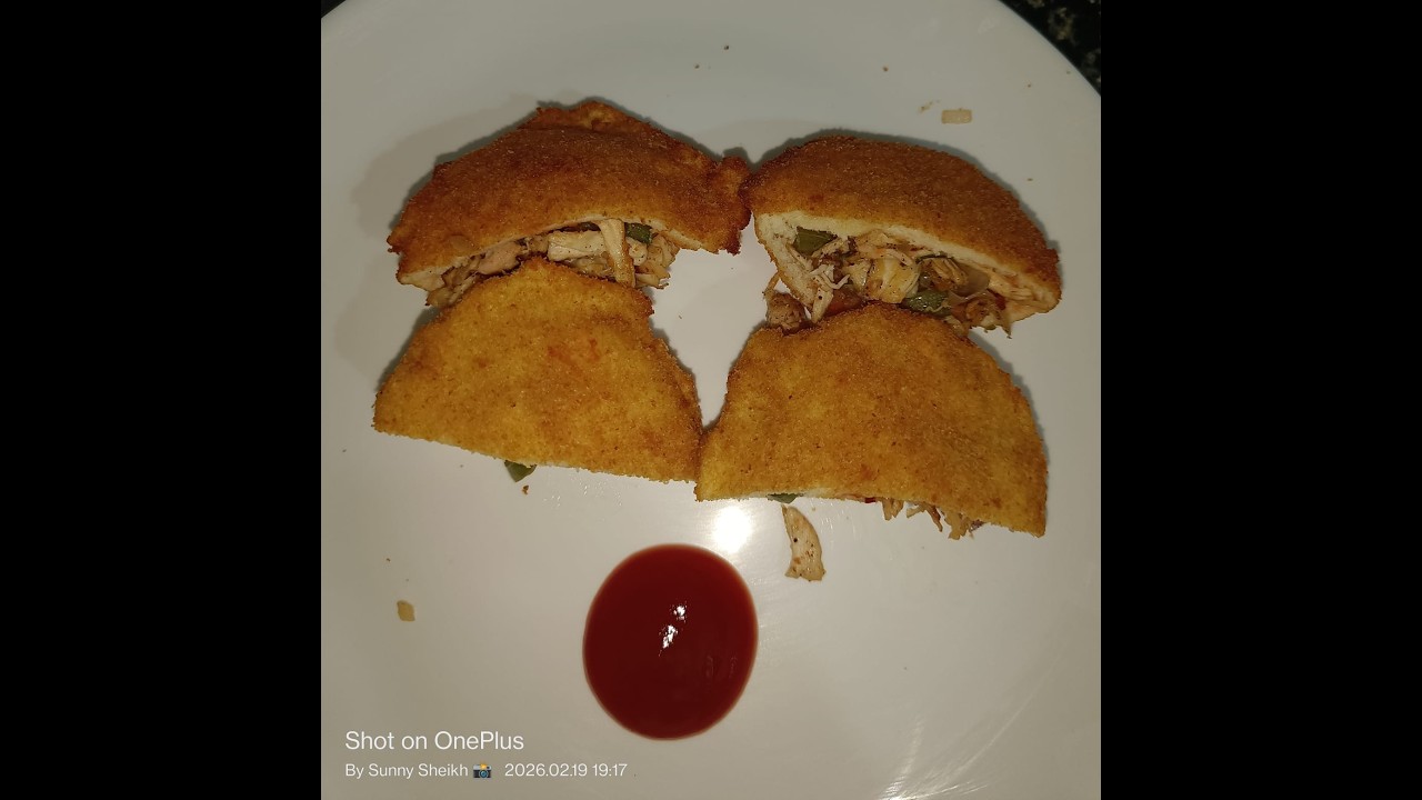Crispy Chicken Pocket | Easy & Tasty Snack Recipe 😊