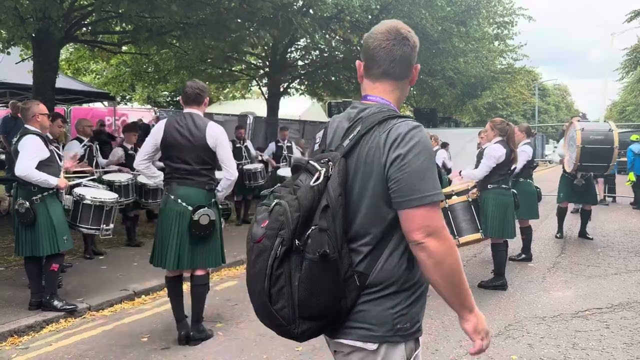 St Laurence O’Toole Pipe Band Drum Corps Medley warm up @ World Pipe Band Championships 2025