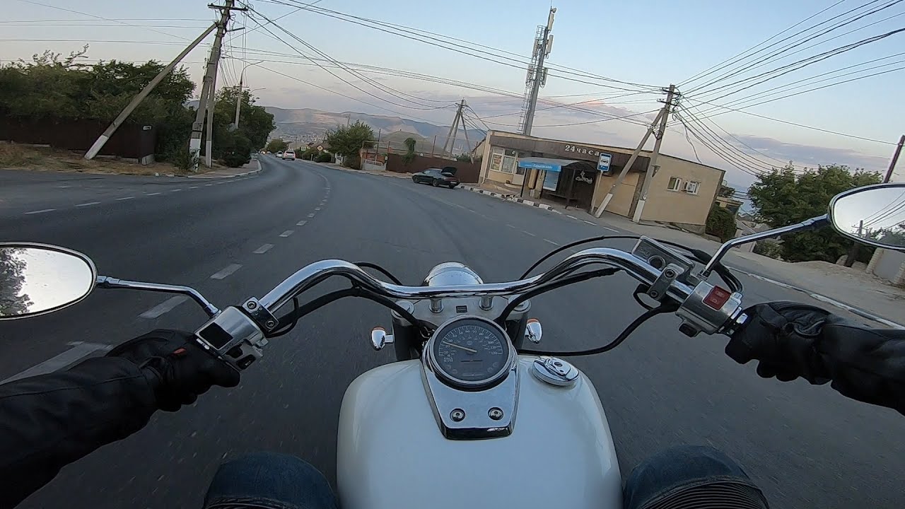 Riding a motorcycle Honda Shadow Aero 750 #1 || Day riding