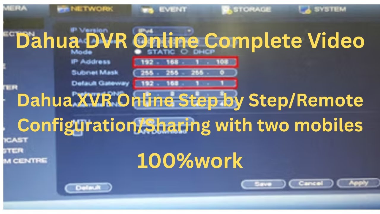 Dahua XVR Online Step by Step/Remote Configuration/Sharing with two mobiles