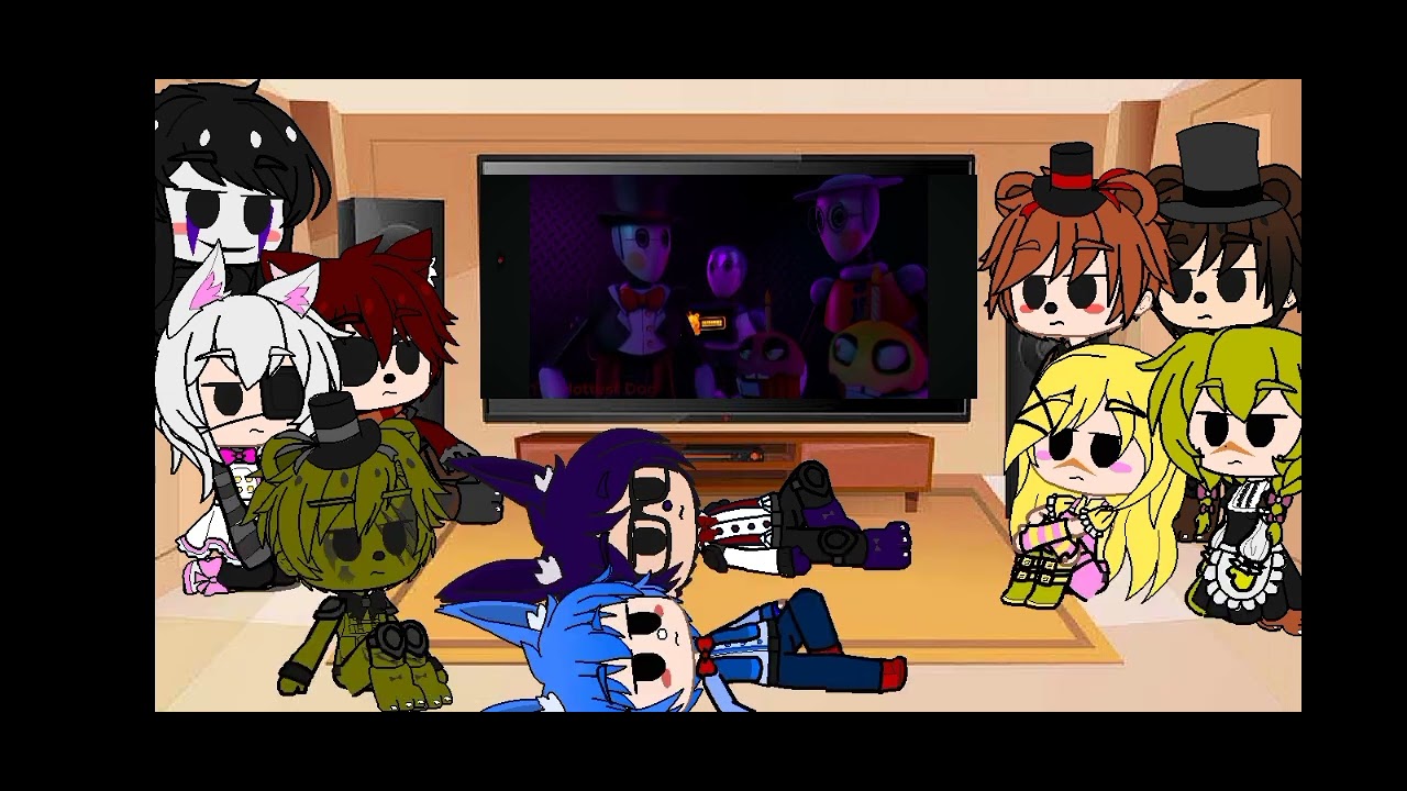 Fnaf 1-2 react to five nights at Freddy's 9th anniversary special // gacha x fnaf 