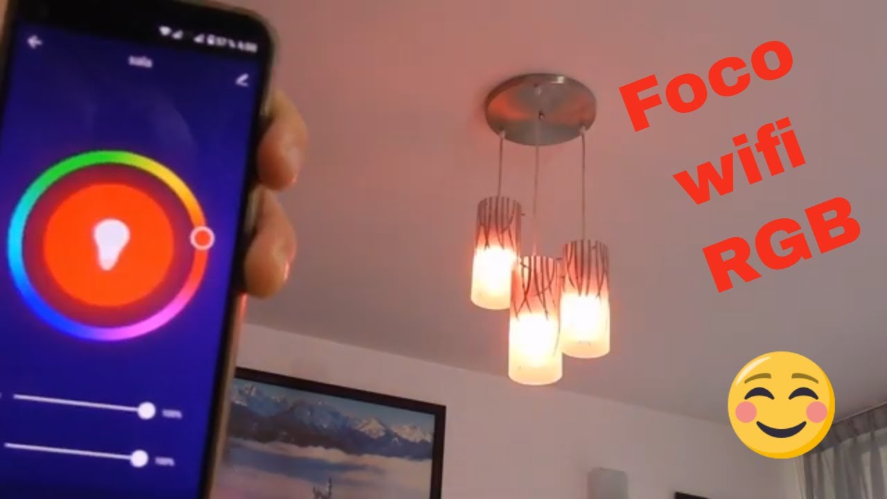 Foco wifi RGB, dimmer con app smart life y agruparlos por habitación