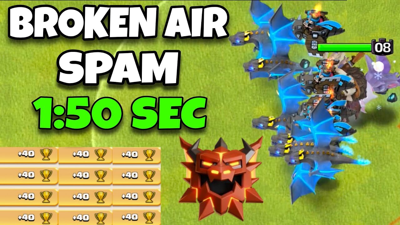 This Air SPAM is Completely BROKEN in Legend League! Best th18 attack strategy in clash of clans 