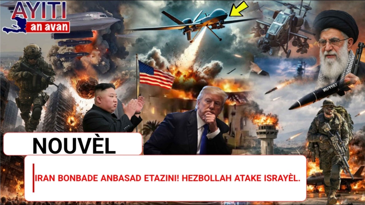 Danje Pou Trump! Dwonn Iran yo atake anbasad Etazini nan Arabie Saoudite. Hezbollah yo atake Israël