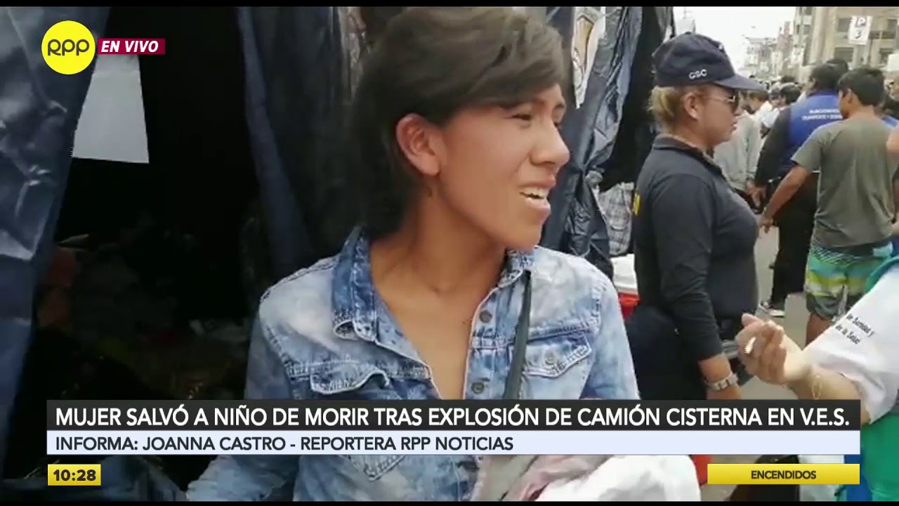 Mujer salvó a niño tras explosión de camión cisterna en Villa El Salvador