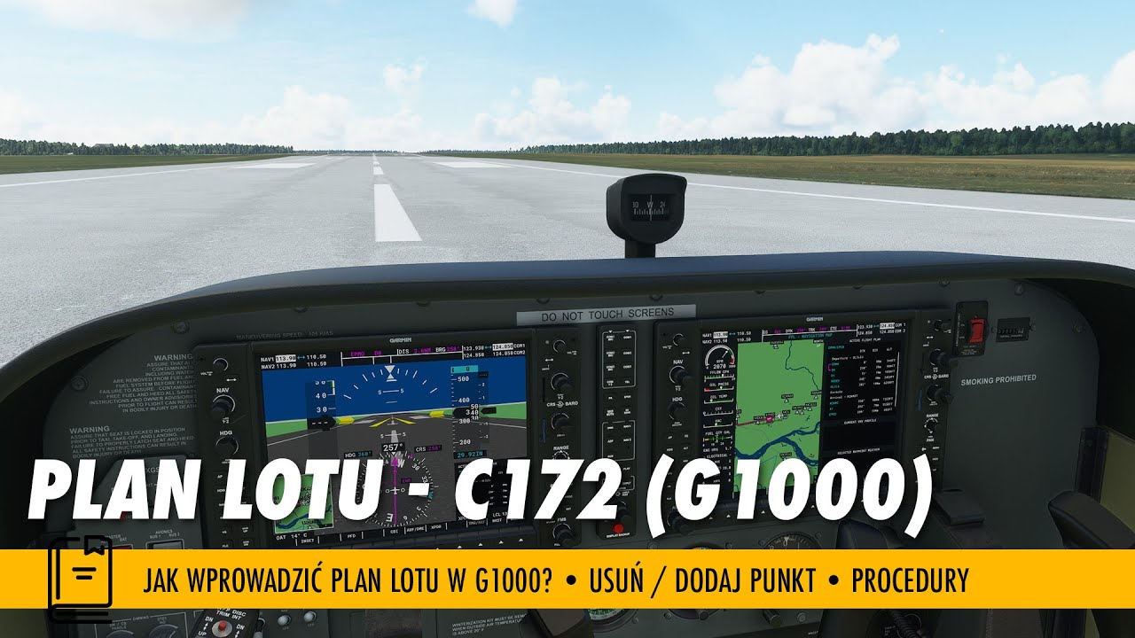 Wprowadzanie planu lotu w Cessnie 172 (G1000)