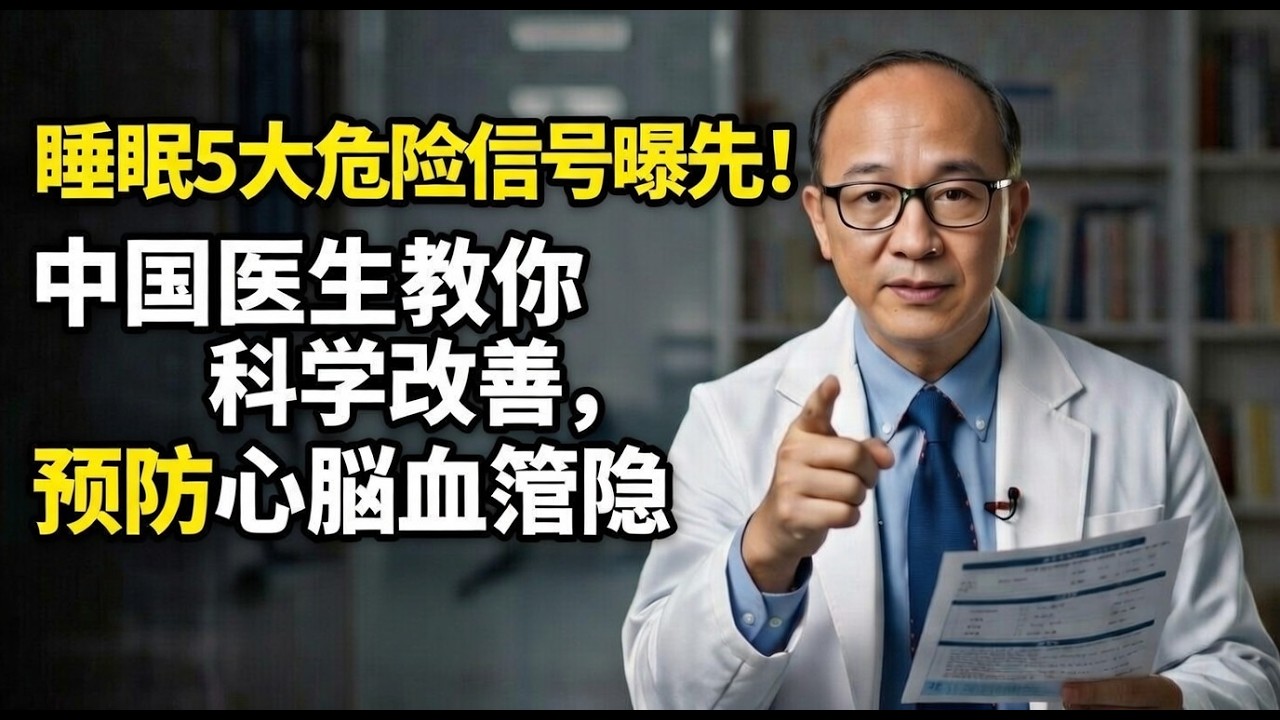 “睡眠5大危险信号曝光！中国医生教你科学改善，预防心脑血管隐