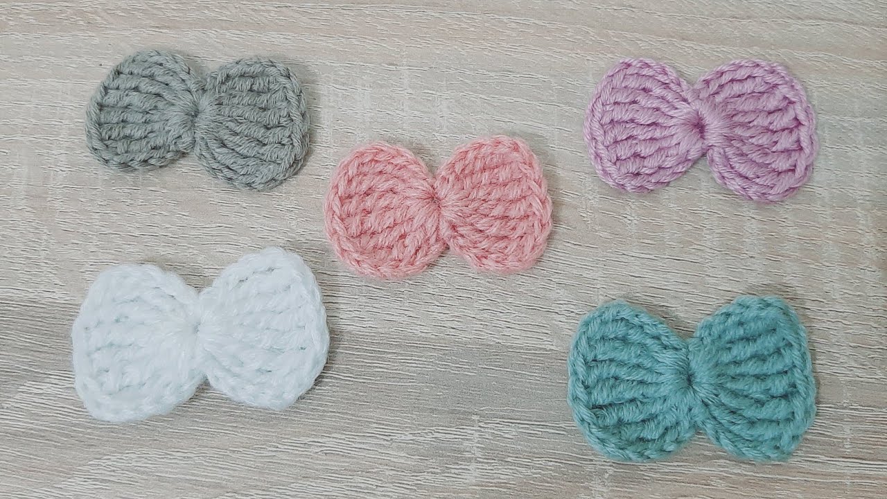 كروشيه فيونكة بسيطة وسهلة للتزيين مناسبة للمبتدئين How to crochet easy bow