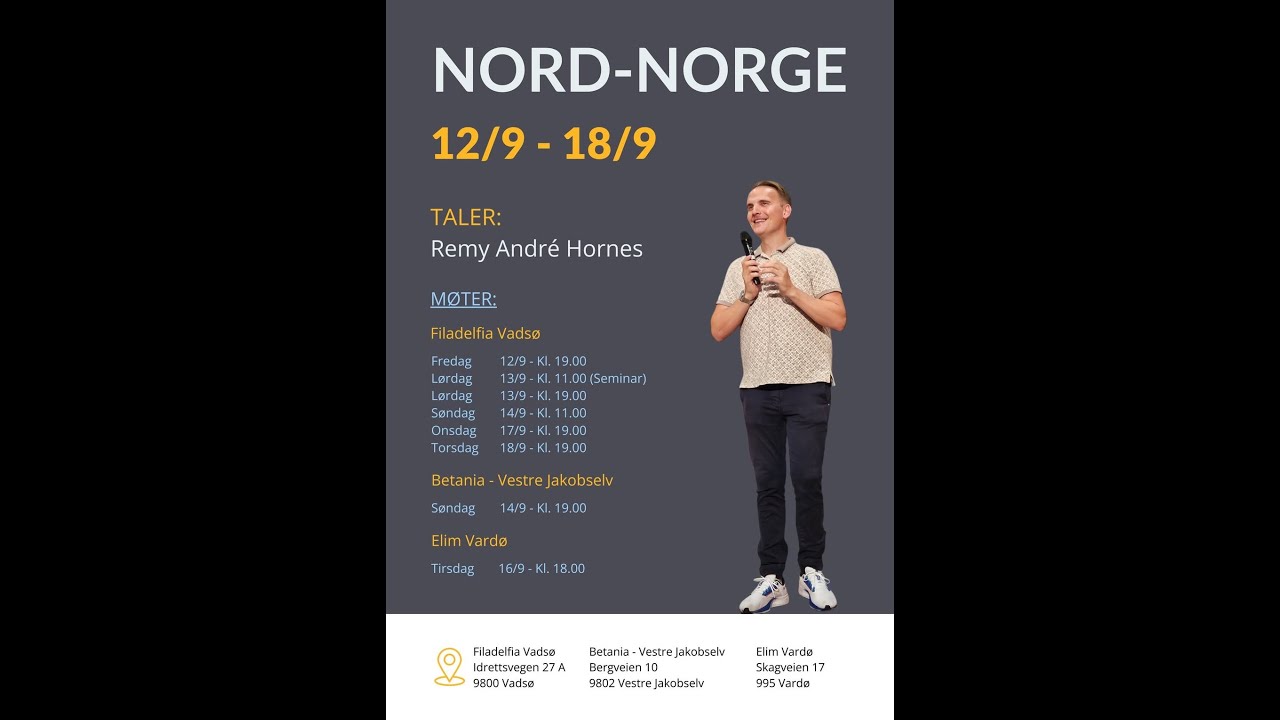 Filadelfia Vadsø 12.9.25 1900 | Remy Andre Hornes sender direkte!