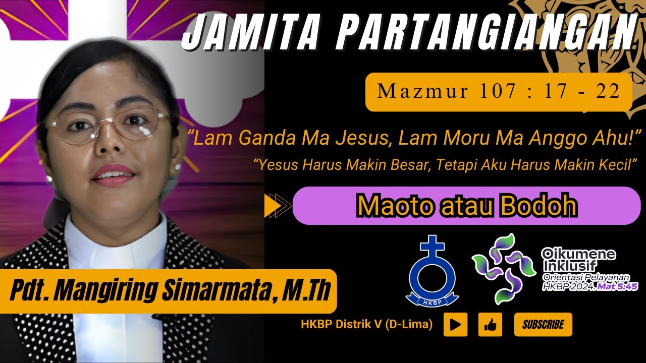 Jamita Partangiangan | Mazmur 107 : 17- 22