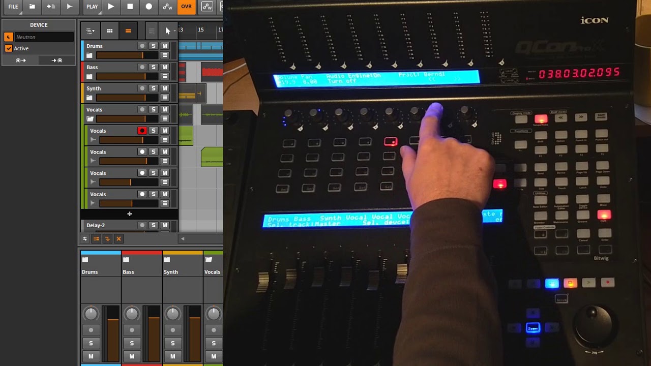 MCU4Bitwig -  Using the icon QCONProX