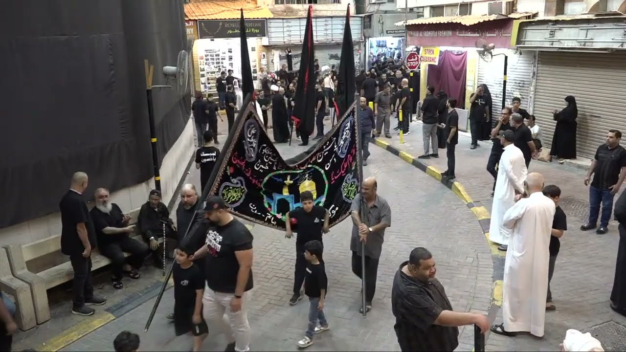 بث مرور مواكب العزاء بجانب الحسينية -  ذكرى إستشهاد الإمام جعفر الصادق 
