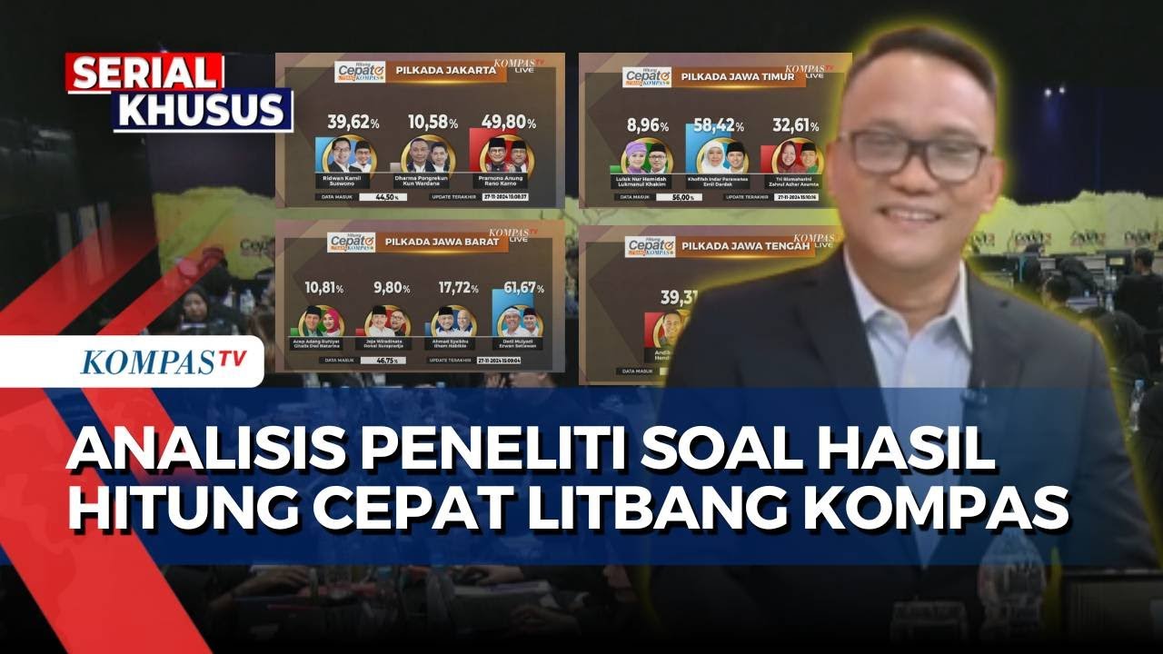 [FULL] Analisis Peneliti Senior Litbang Kompas soal Hasil Hitung Cepat Jakarta, Jatim, Jabar-Jateng