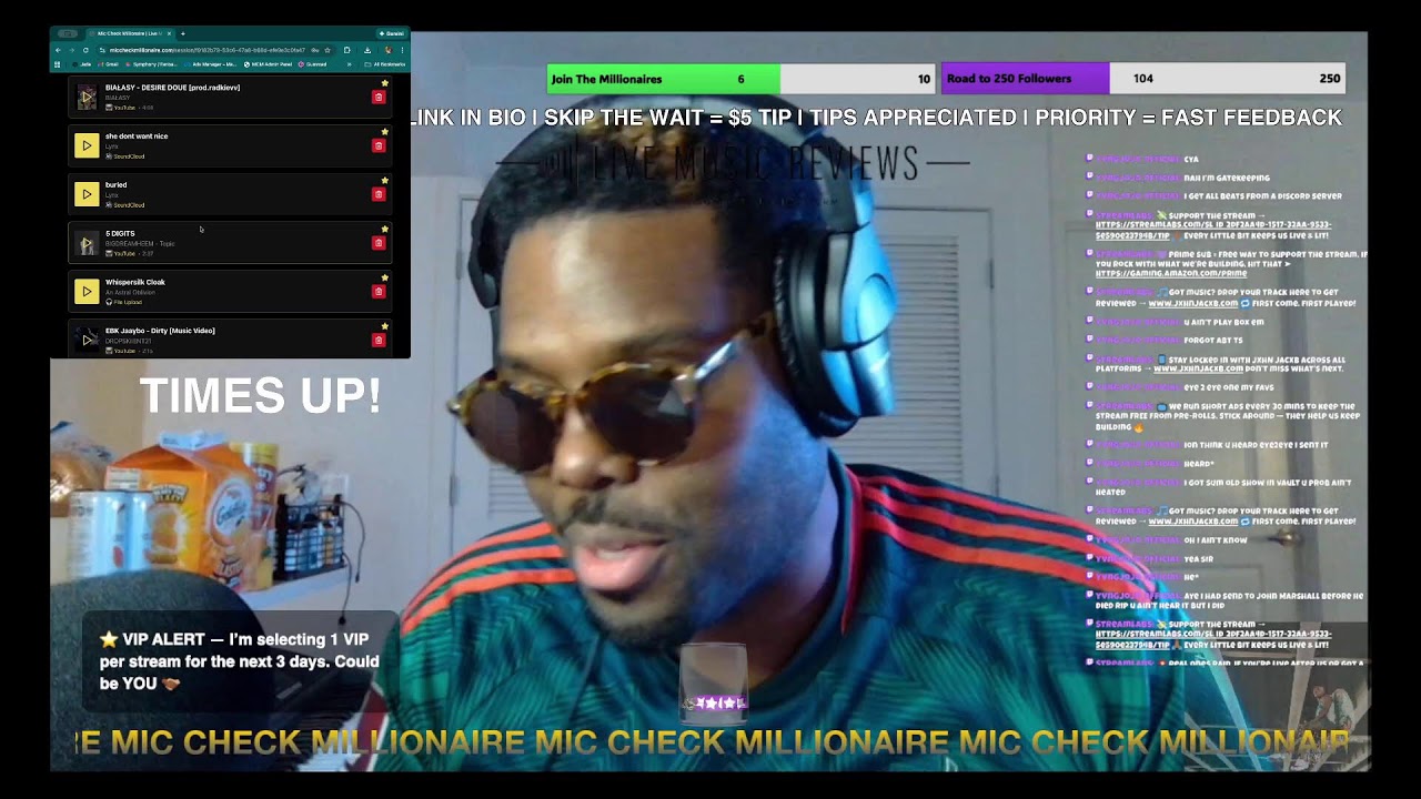 🎙️ Mic Check Millionaire LIVE with Jxhn Jacxb | Music Reviews 🔥 Submit Your Song Now!