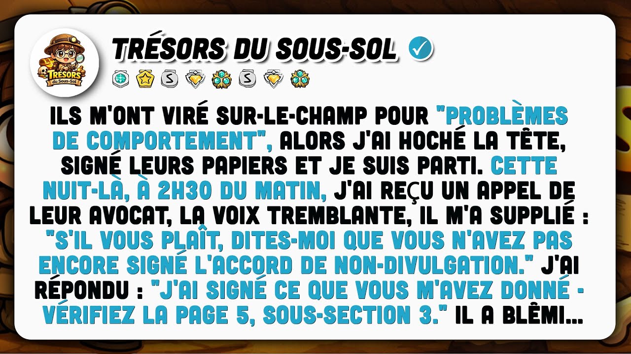 Viré Pour Attitude, J'ai Signé. L'avocat Panique : La Page 5 Les A Pris Au Piège.