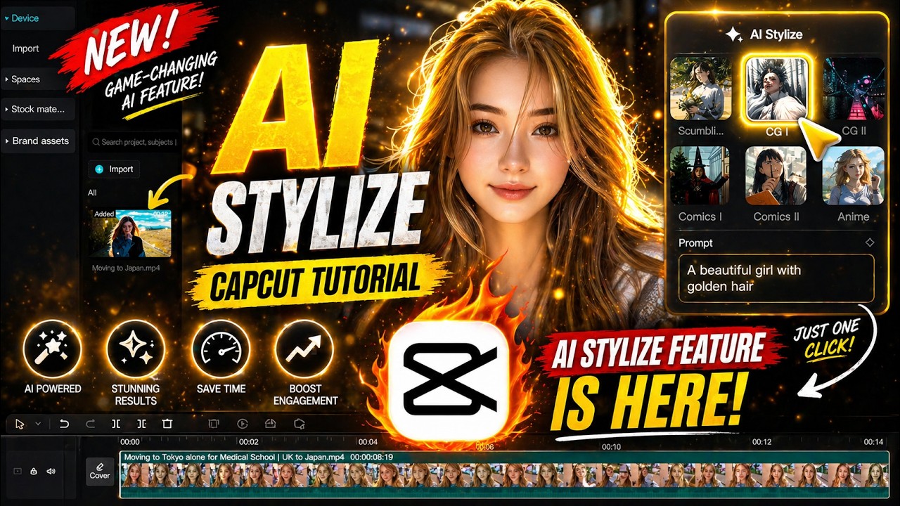 How to Use AI Stylize in CapCut PC | Transform Images with AI Effects