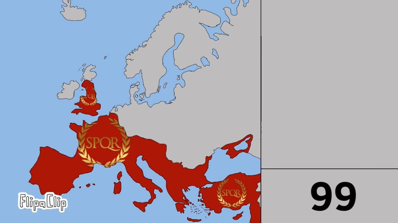 Europe: timeline of nation flags: 1 - 99