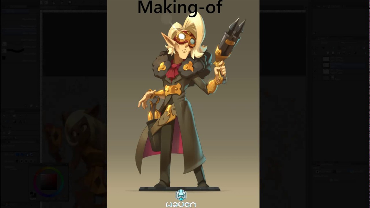 Waven Character Process 2 (Clip Studio Paint)