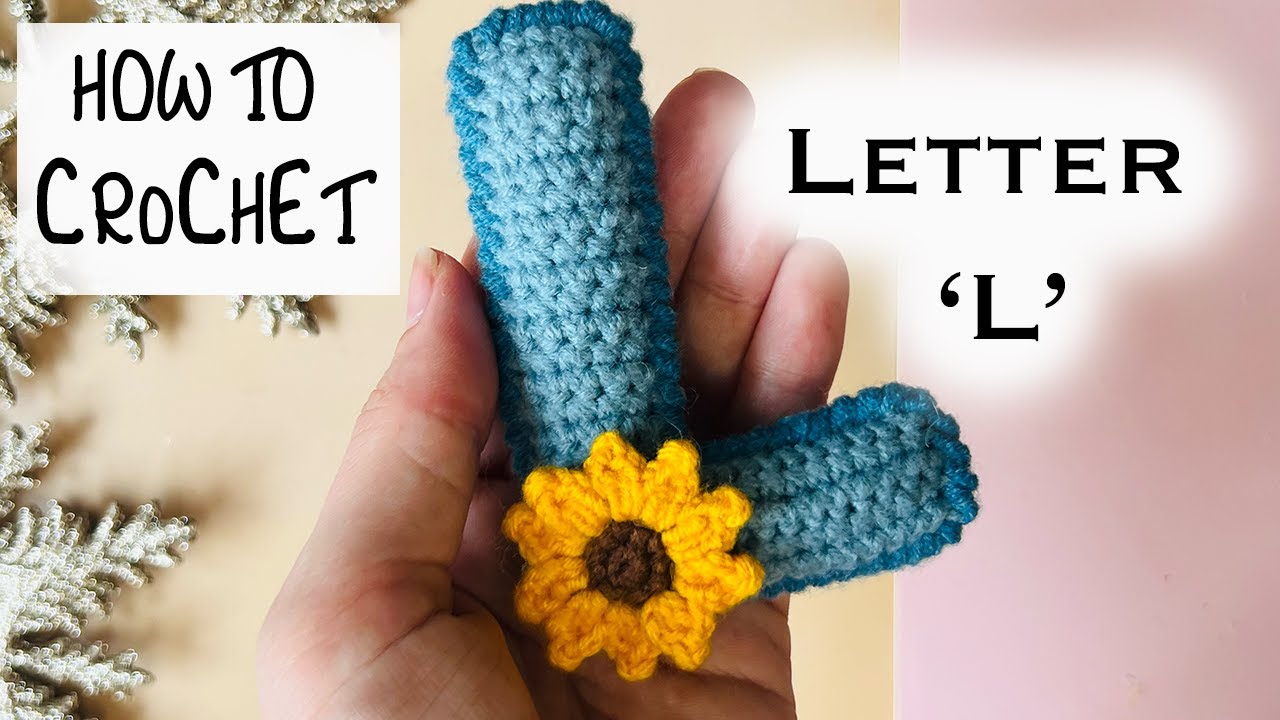 How to Crochet a Sunflower Alphabet || Letter 'L'