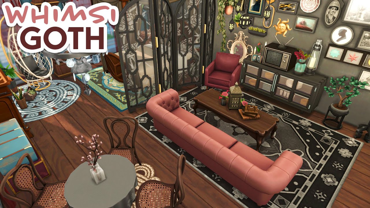 Whimsigoth Studio Apartment 🌙 // The Sims 4 Speed Build: Apartment Renovation