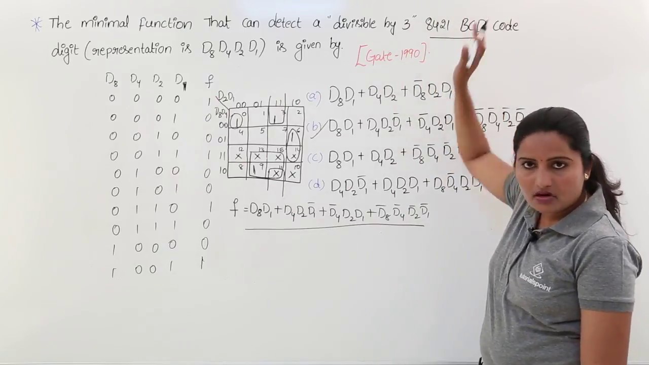 Combinational Circuit Design GATE Problem Example