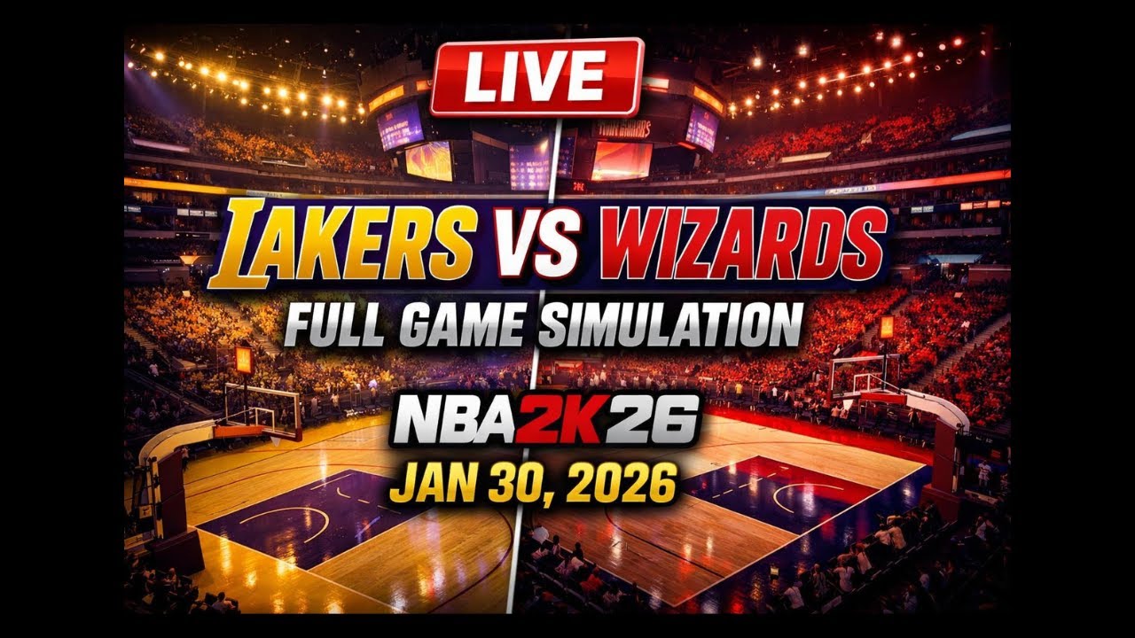 🔴LIVE - Los Angeles Lakers vs Washington Wizards - Full Game Simulation - NBA 2K26 -  Jan 30, 2026