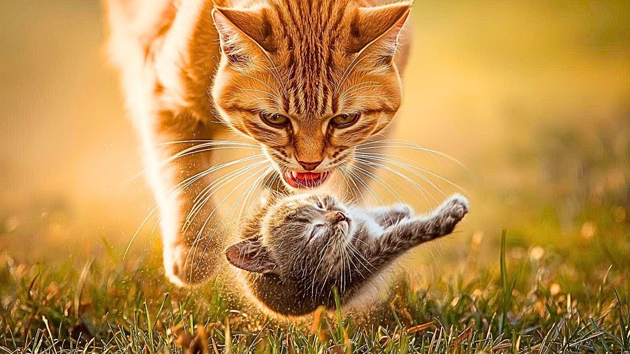 Mother Cat Teaches Life to Her Kitten 🐱❤️ | Emotional 