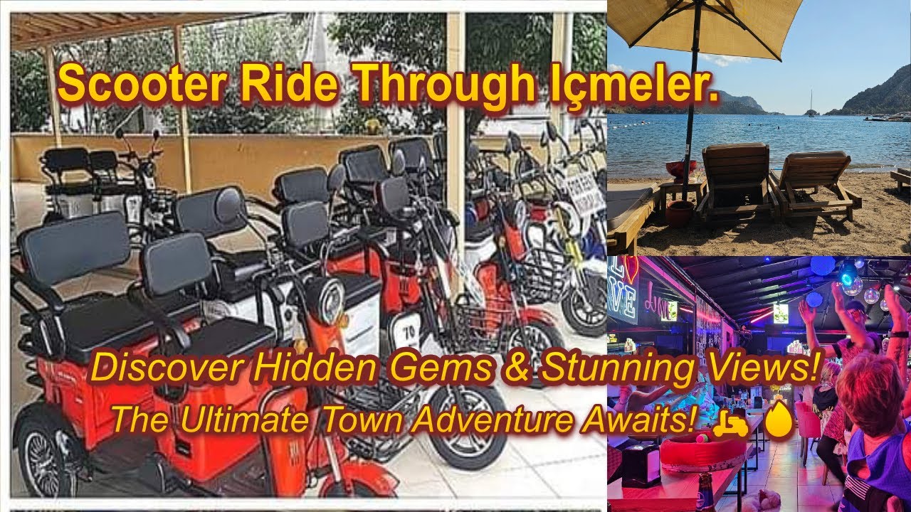 Scooter Adventure in Içmeler, Turkey: Exploring Attractions, Hidden Gems, Coastal Views! 🛵✨