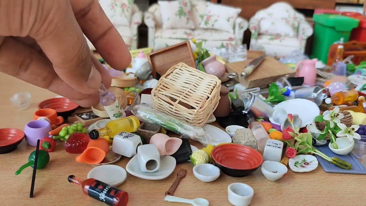 Full Miniature Real Cooking Kitchen Set installation | Mini kitchen Real utensils collection Part 16