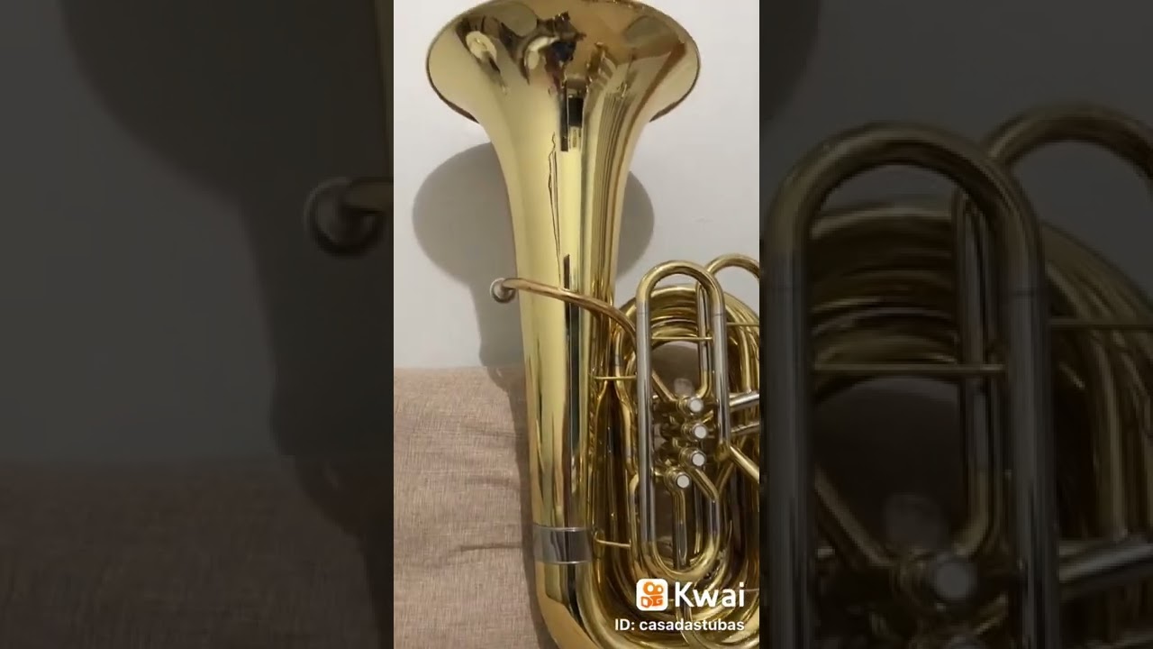 Tuba Jupiter Usada  tamanho 5/4 CONCERT 582L Afina&ccedil;&atilde;o em Si bemol e acabamento laqueado 11 959301514
