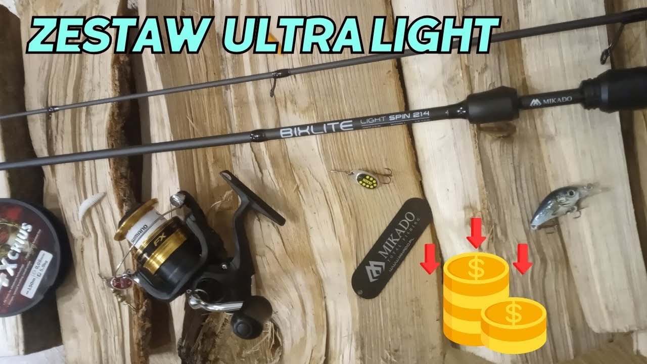Spinningowy zestaw ULTRA LIGHT za dwie st&oacute;wy.Mikado Bixlite Light + Shimano FX #spinning