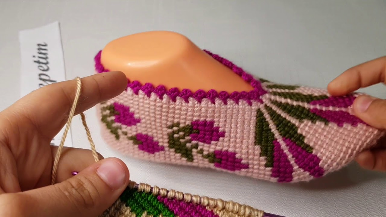 BURUN KISMI YAPILIŞI / KOLAY TUNUS İŞİ PATİK MODELİ / Part 2 / #tunusişipatik