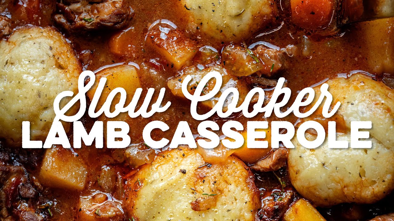 Slow Cooker Lamb Casserole With Dumplings | Supergolden Bakes