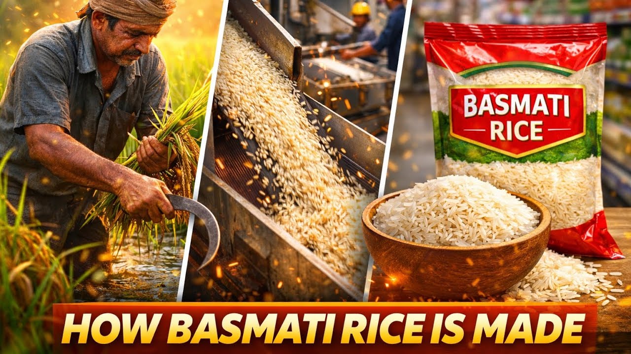 How Basmati Rice Is Made | Complete Factory Process From Farm to Home | rawtoreal